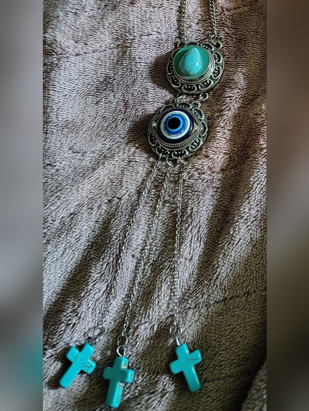 🧿📿 🧿 New  Vintage Style Interchangeable Snap Jewelry Necklace - Evil Eye